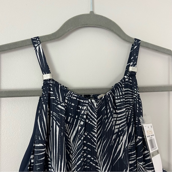 NWT Michael Kors Palm Print Halter Neck Dress - Picture 8 of 13